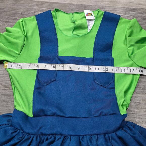 Super Mario Bros Luigi Halloween Costume Dress Nintendo Gamer Cosplay - Picture 6 of 8